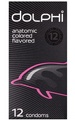 Dolphi Anatomic Colored Flavored 12-pack