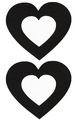 Nipple Stickers Heart - Svart