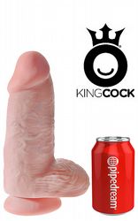 Dildos med pung King Cock Chubby 24 cm
