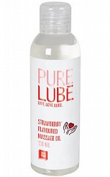 Massageoljor Massageljus Pure Lube Jordgubb Massage 150 ml