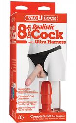Strap-on Realistic 8 Inch Cock With Ultra Harness